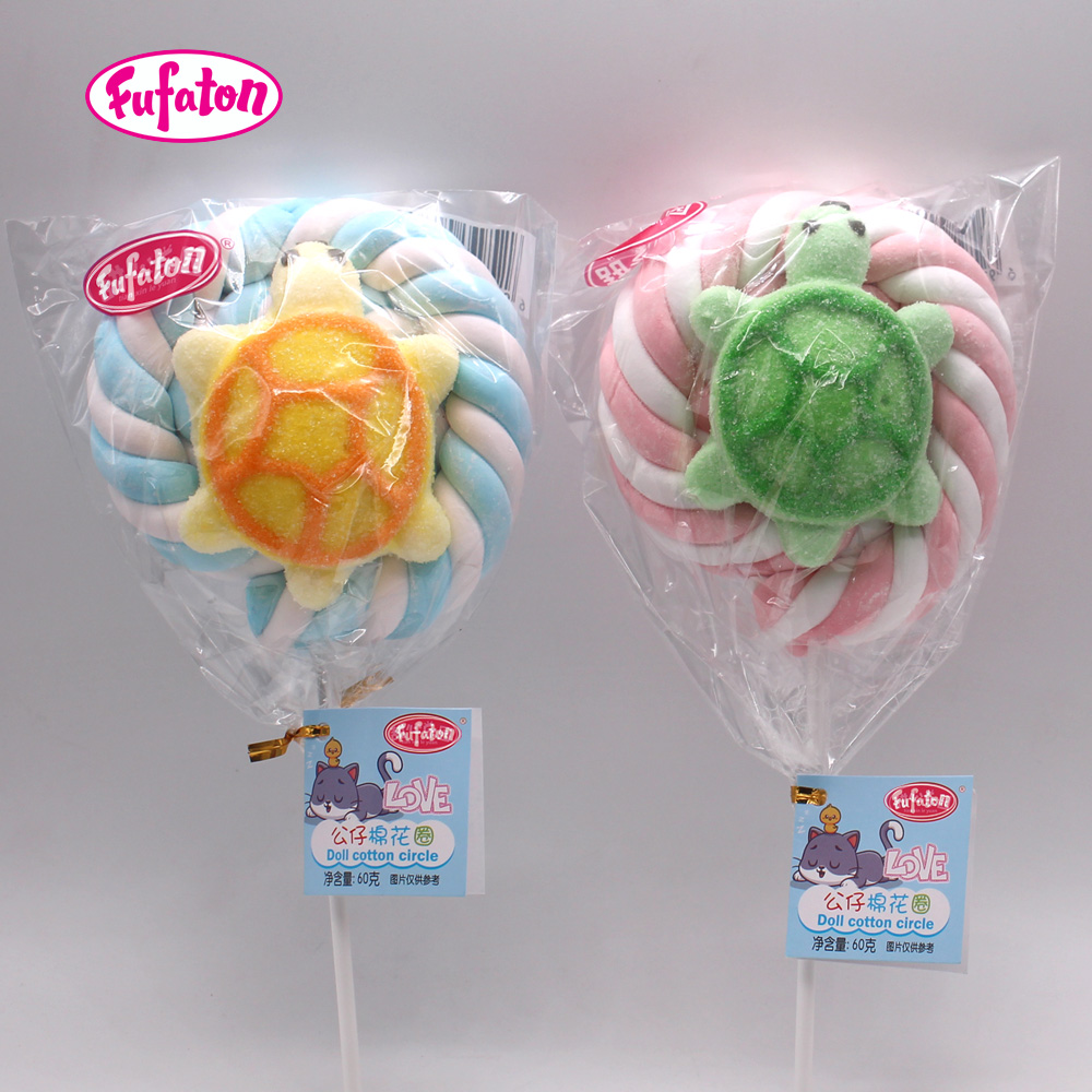 Large Twist Personalized Giant Marshmallow Lollipop with Decorations