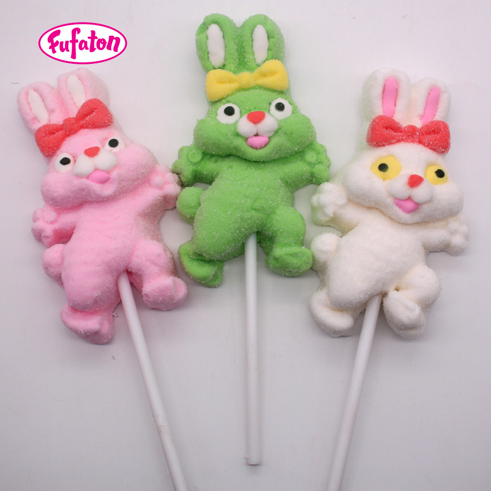 Bunny Shaped Marshmallow Lollipop Candy