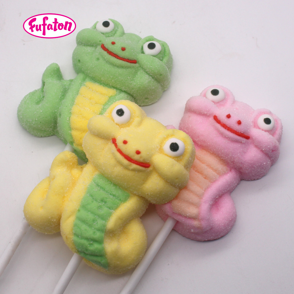 Snake and Snakelet Shaped Marshmallow Lollipop Candy